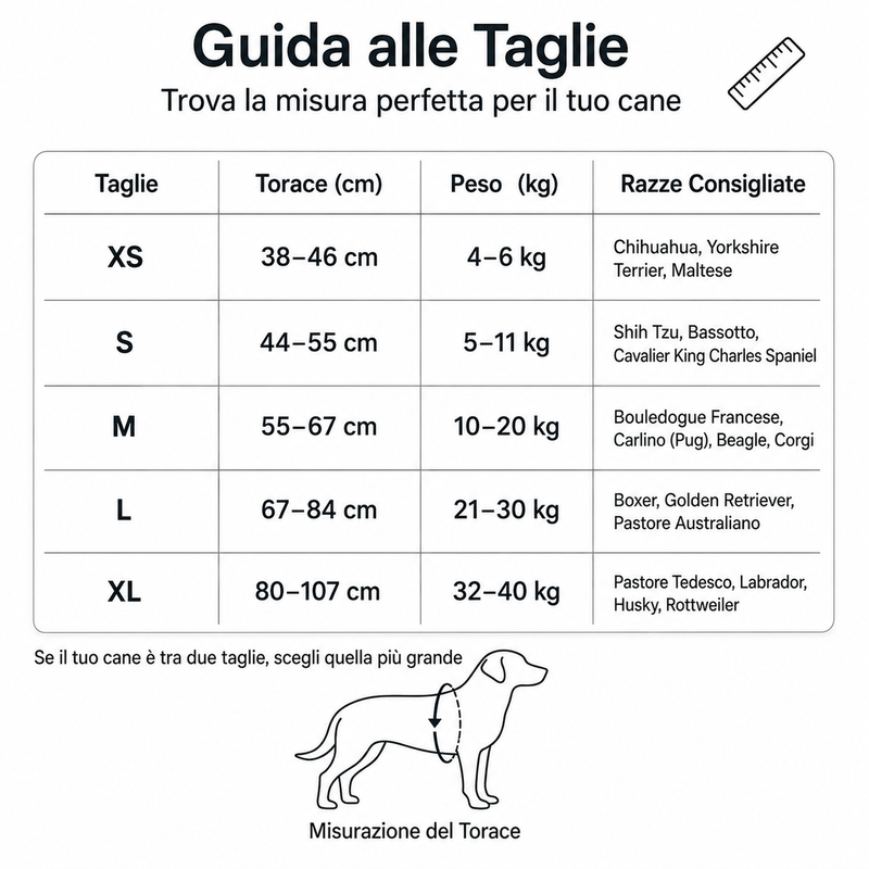Tabella taglie