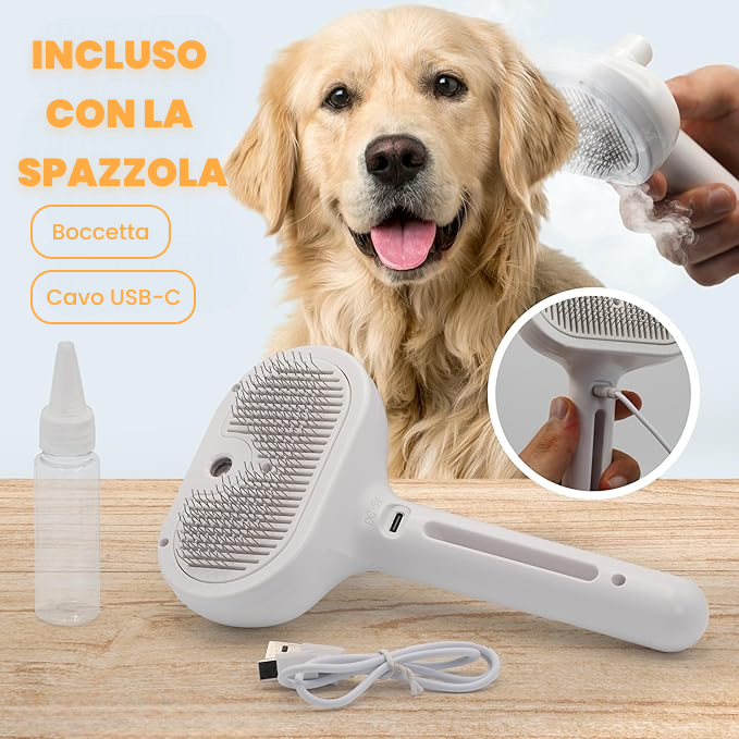 Spazzola a Vapore 3in1 per animali