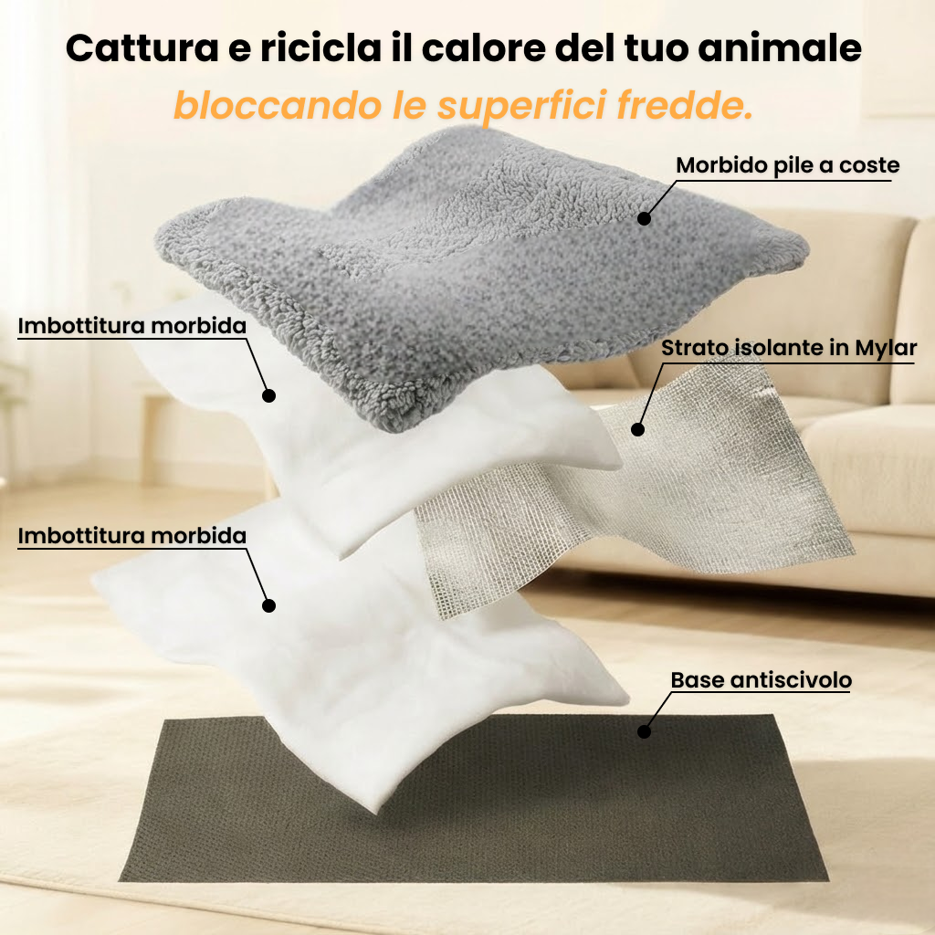 Tappeto con isolamento termico per Animali