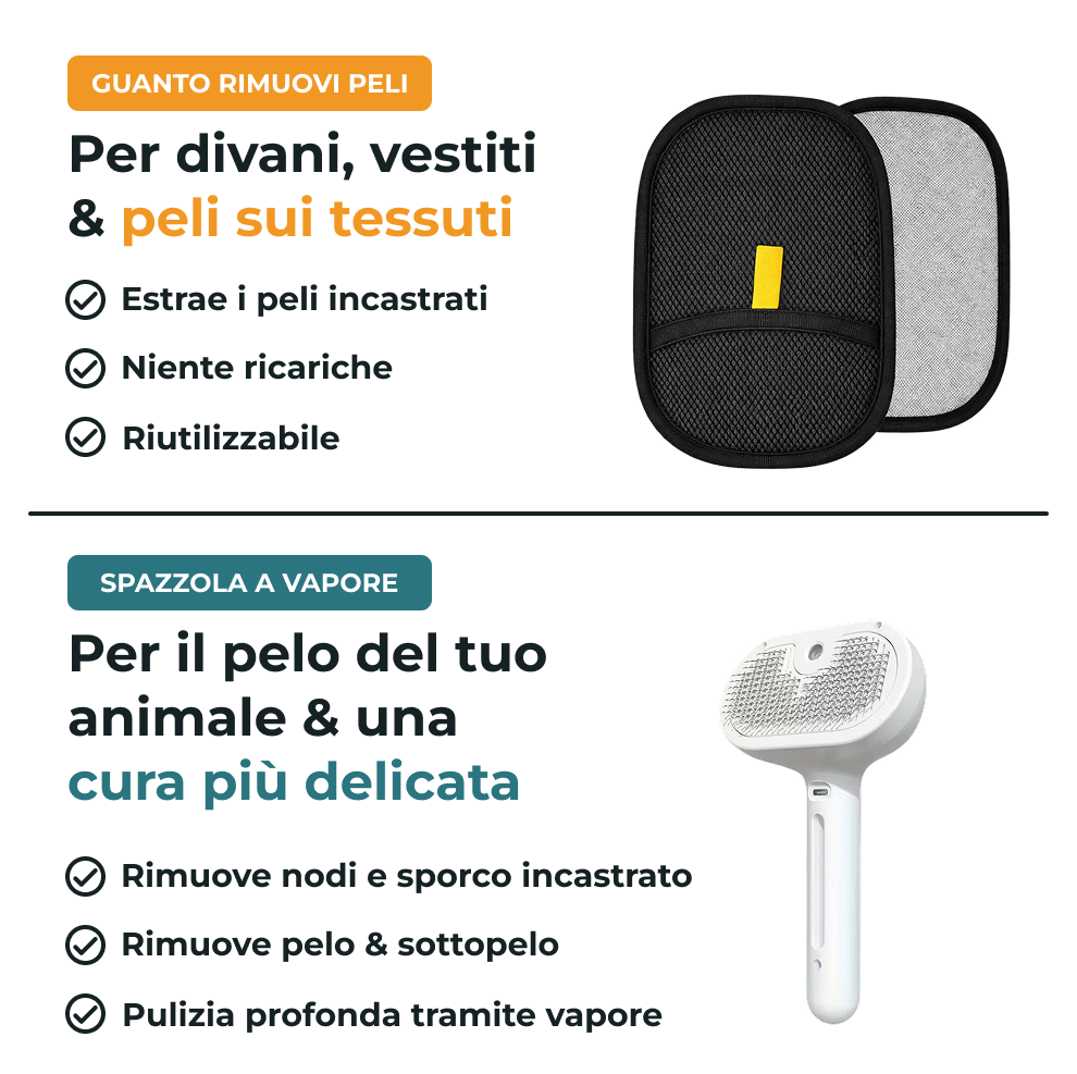 Varibee - Kit Pulizia Peli Casa + Animale